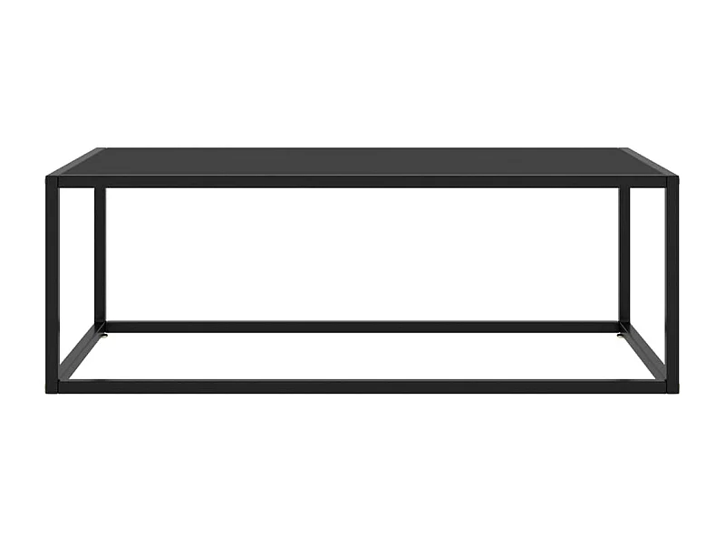 Salontafel | Bijzettafel met zwart glas 100x50x35 cm zwart