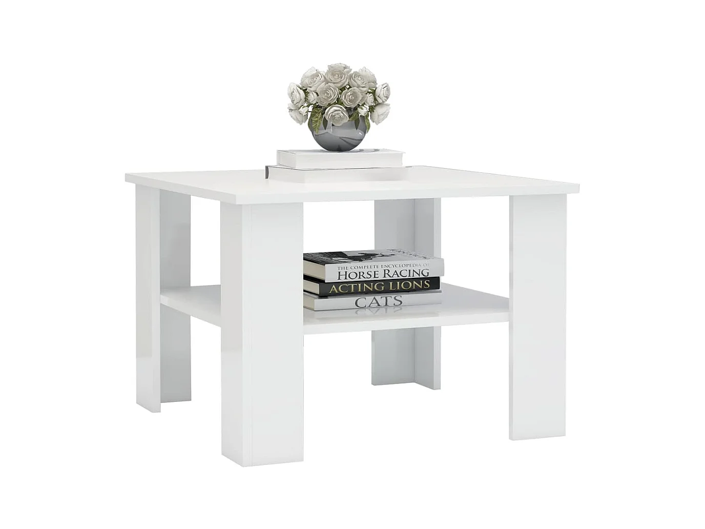 Mesa de centro | Mesa auxiliar con luces LED marrón roble 90x50x40 cm SHL22527