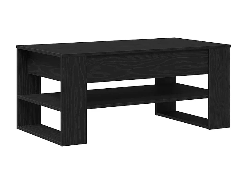 Couchtisch-Wohnzimmertisch-Beistelltische Schwarz Eichen-Optik 102x55x45 cm Holzwerkstoff SHL24768