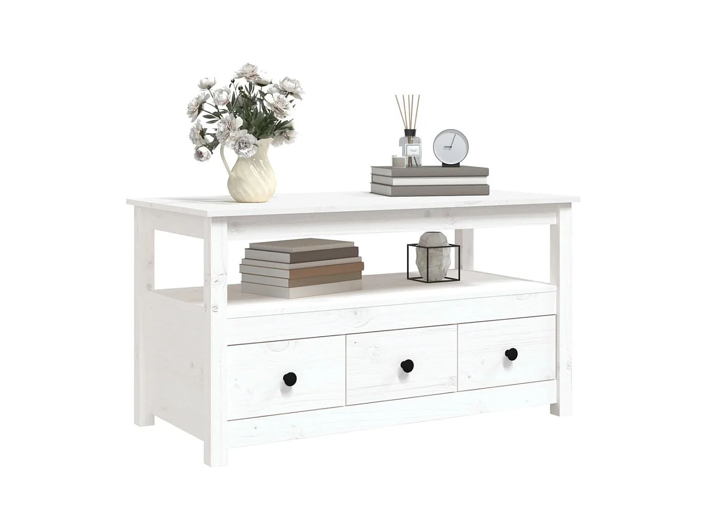 Mesa de centro | Mesa auxiliar madera contrachapada roble marrón 90x44,5x45 cm SHL2579