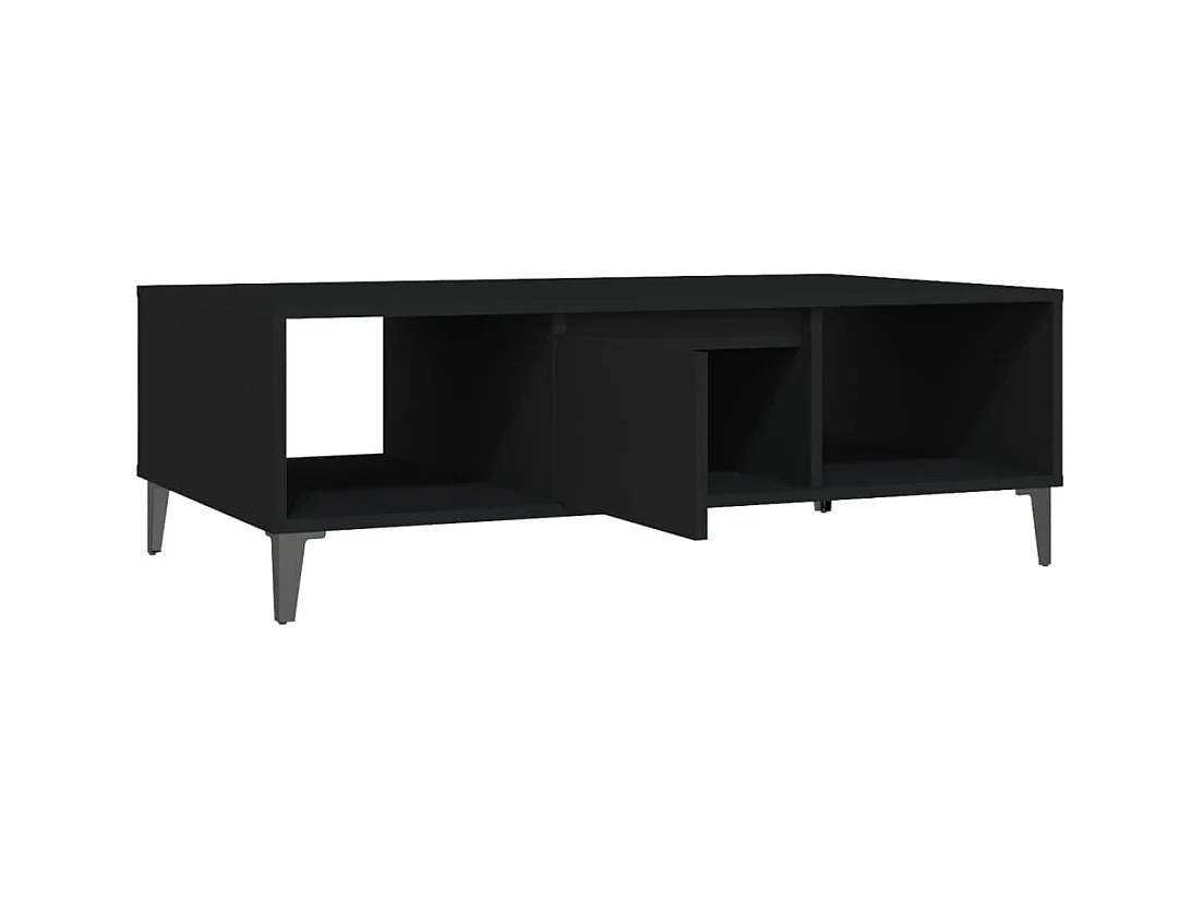 Mesa de centro | Mesa de apoio 103.5x60x35 cm derivados de madeira preto