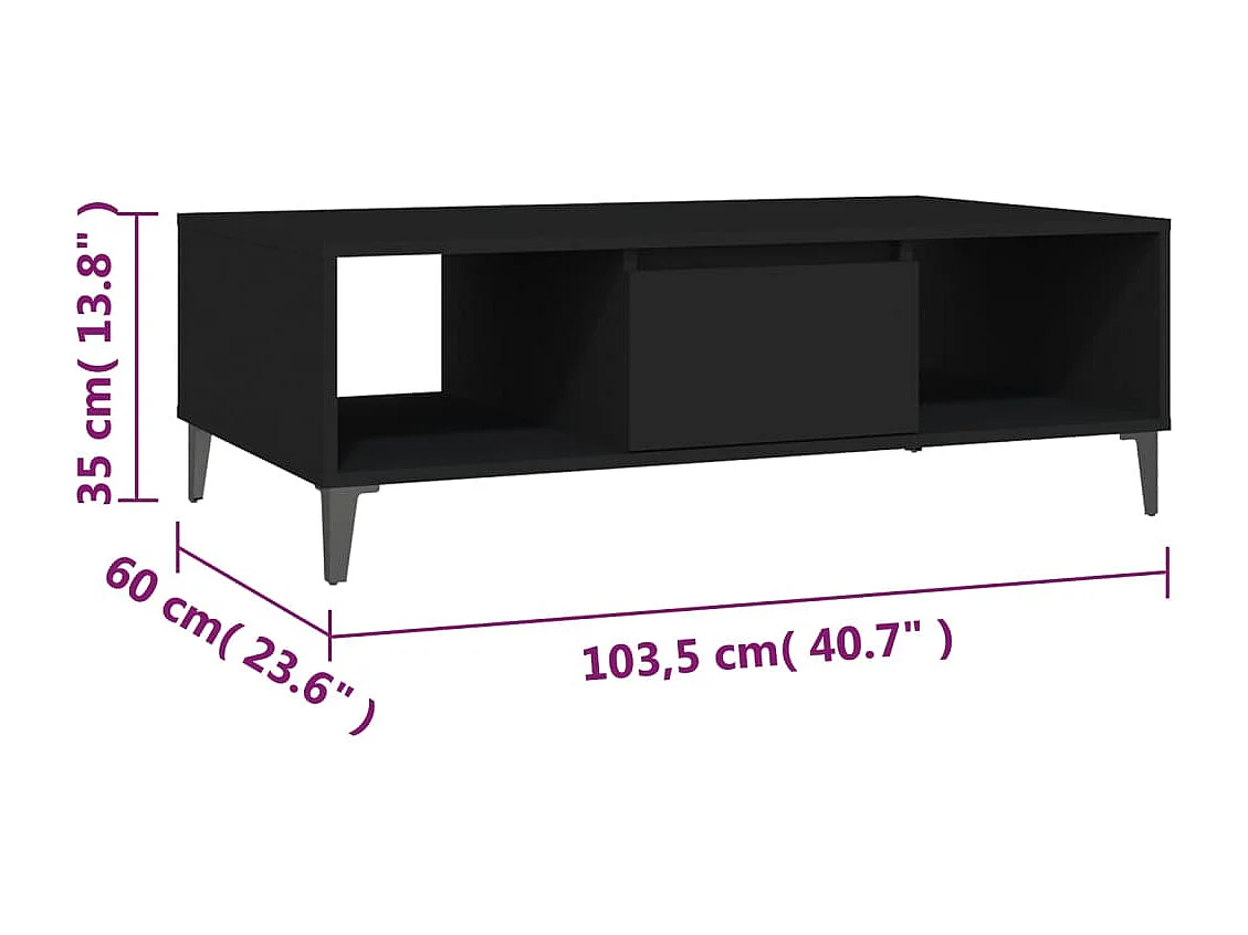 Mesa de centro | Mesa auxiliar con luces LED roble Sonoma 90x50x40 cm SHL3926