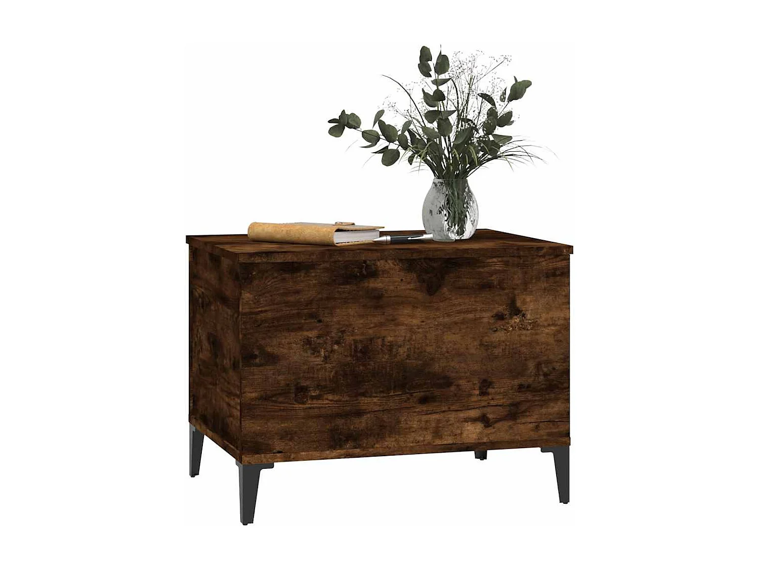 Mesa de centro | Mesa auxiliar madera contrachapada roble ahumado 90x50x36,5 cm SHL2672