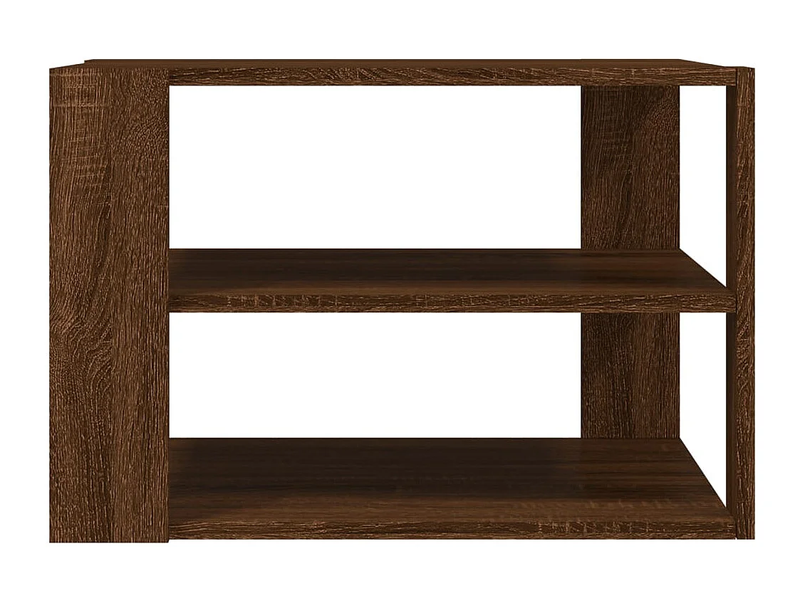 Mesa de centro-Mesa auxiliar acero inoxidable y madera reciclada plateado SHL4570