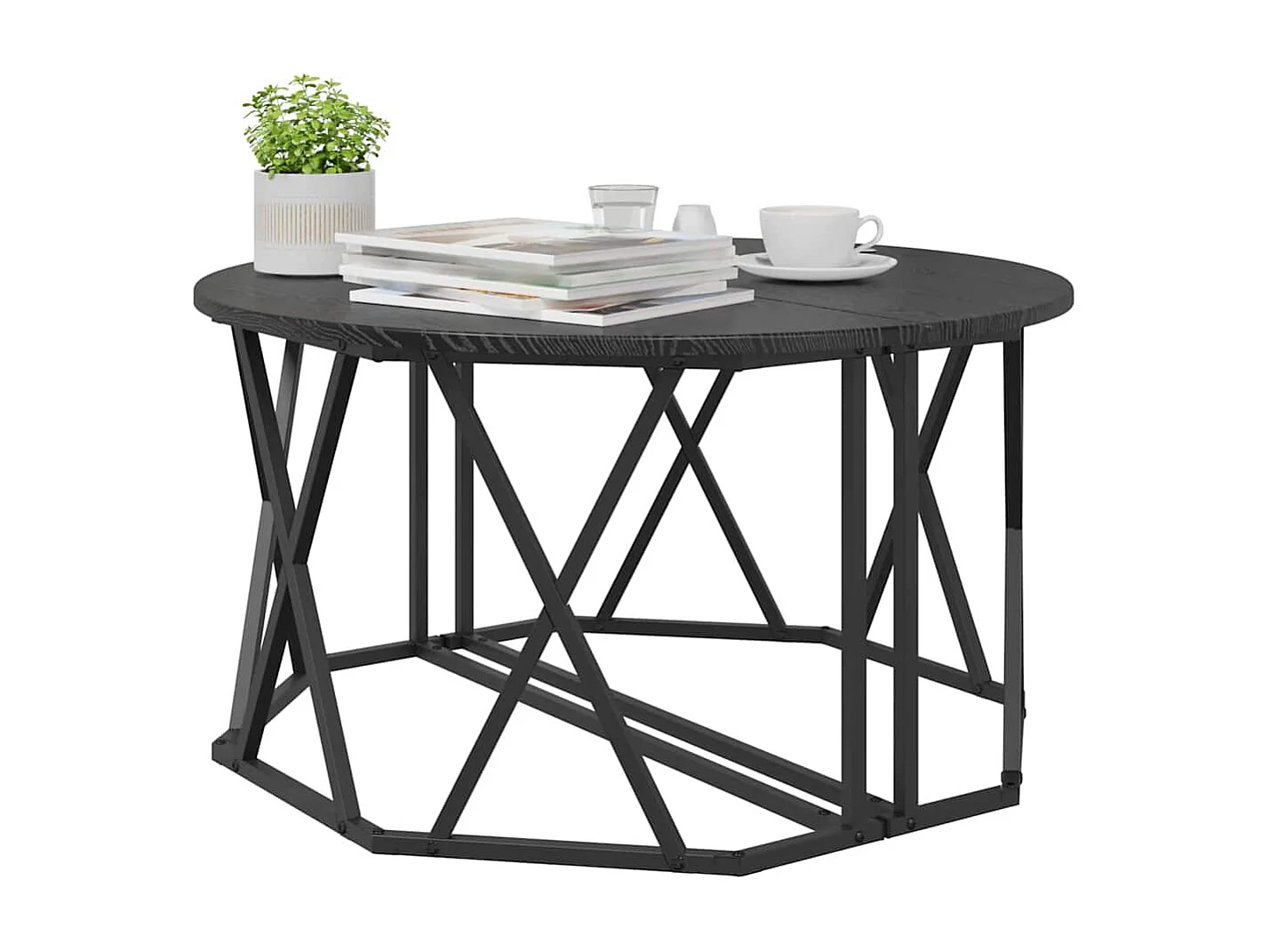 Mesa de centro | Mesa de apoio Carvalho preto 80x80x42 cm
