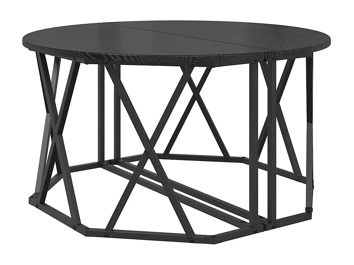 Mesa de centro | Mesa de apoio Carvalho preto 80x80x42 cm