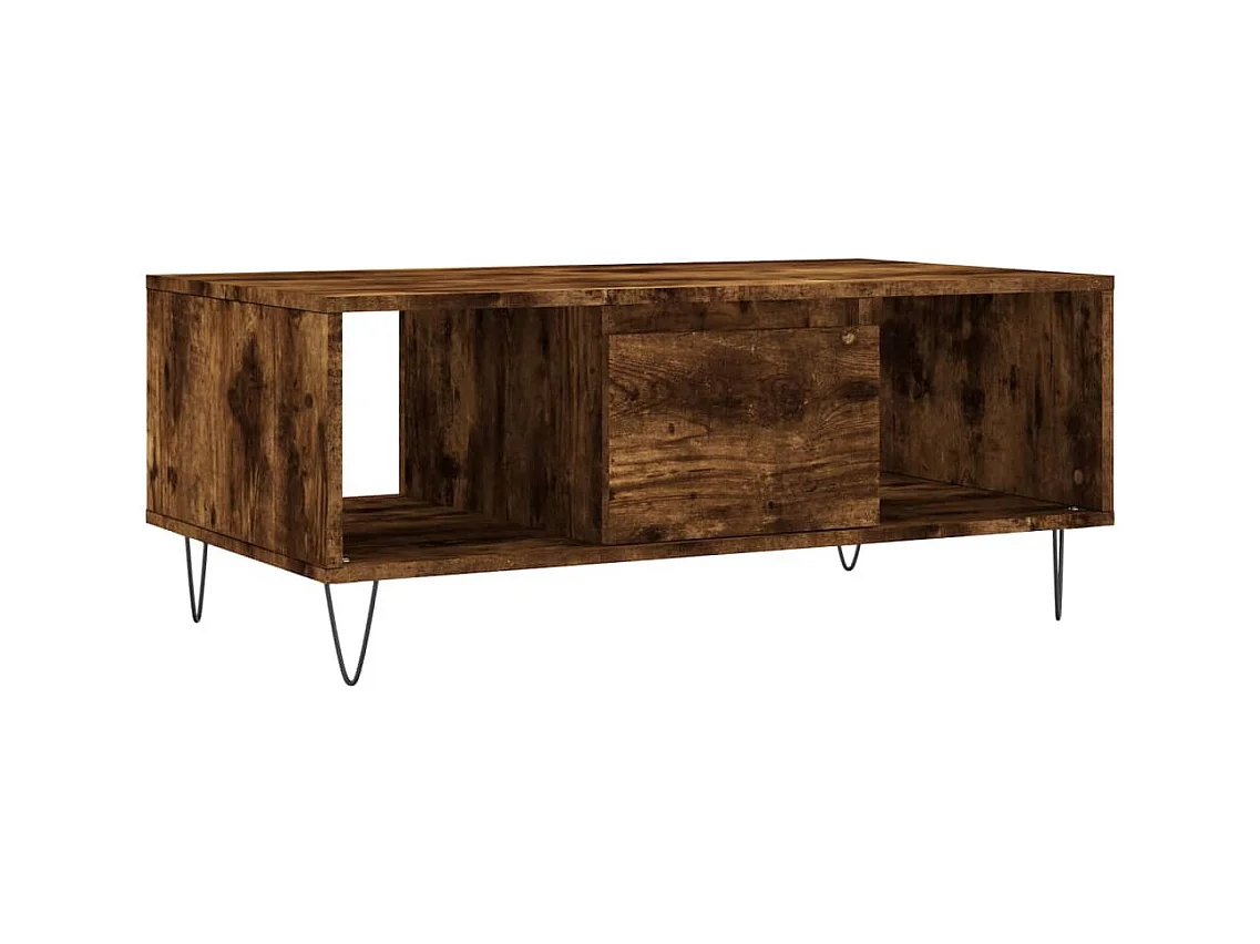 Table basse salon-Table d'appoint Chêne fumé 90x50x36,5 cm Bois d'ingénierie SHL91073