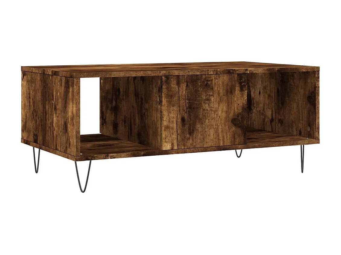 Table basse salon-Table d'appoint Chêne fumé 90x50x36,5 cm Bois d'ingénierie SHL91073