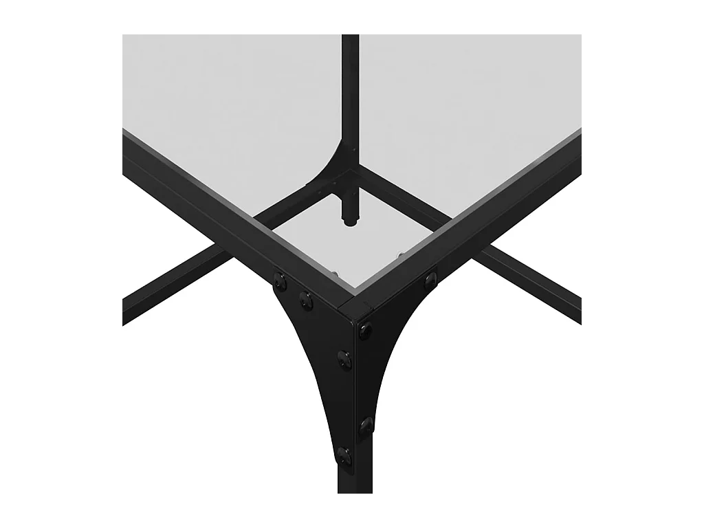 Mesa de centro-Mesa auxiliar de vidrio templado transparente 98x45x30 cm SHL2653