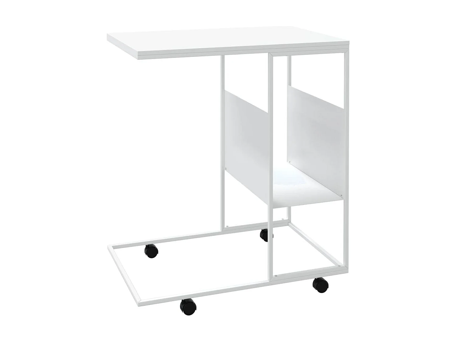 Mesa de centro | Mesa auxiliar acero laminado en frío negro 101,5x50x43,5 cm SHL102716