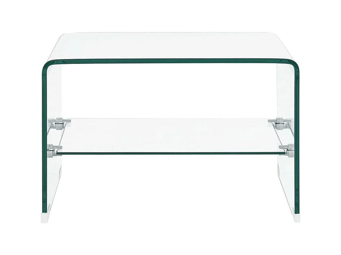 Table basse salon-Table d'appoint Clair 50x45x33 cm Verre trempé SHL23206