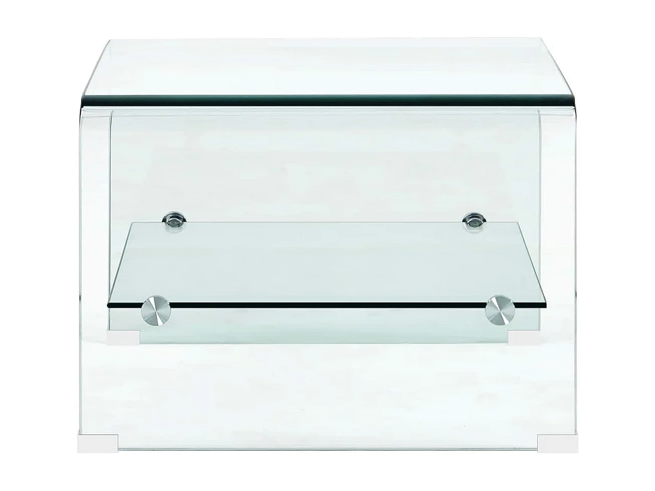 Couchtisch-Beistelltisch-Sofatisch Transparent 50x45x33 cm Hartglas SHL11776