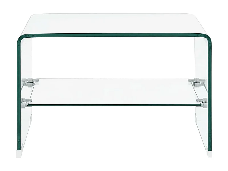Couchtisch-Beistelltisch-Sofatisch Transparent 50x45x33 cm Hartglas SHL11776