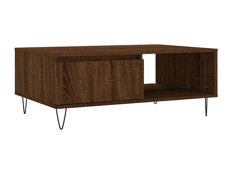 Table basse salon-Table d'appoint chêne marron 90x60x35 cm bois d'ingénierie SHL81129