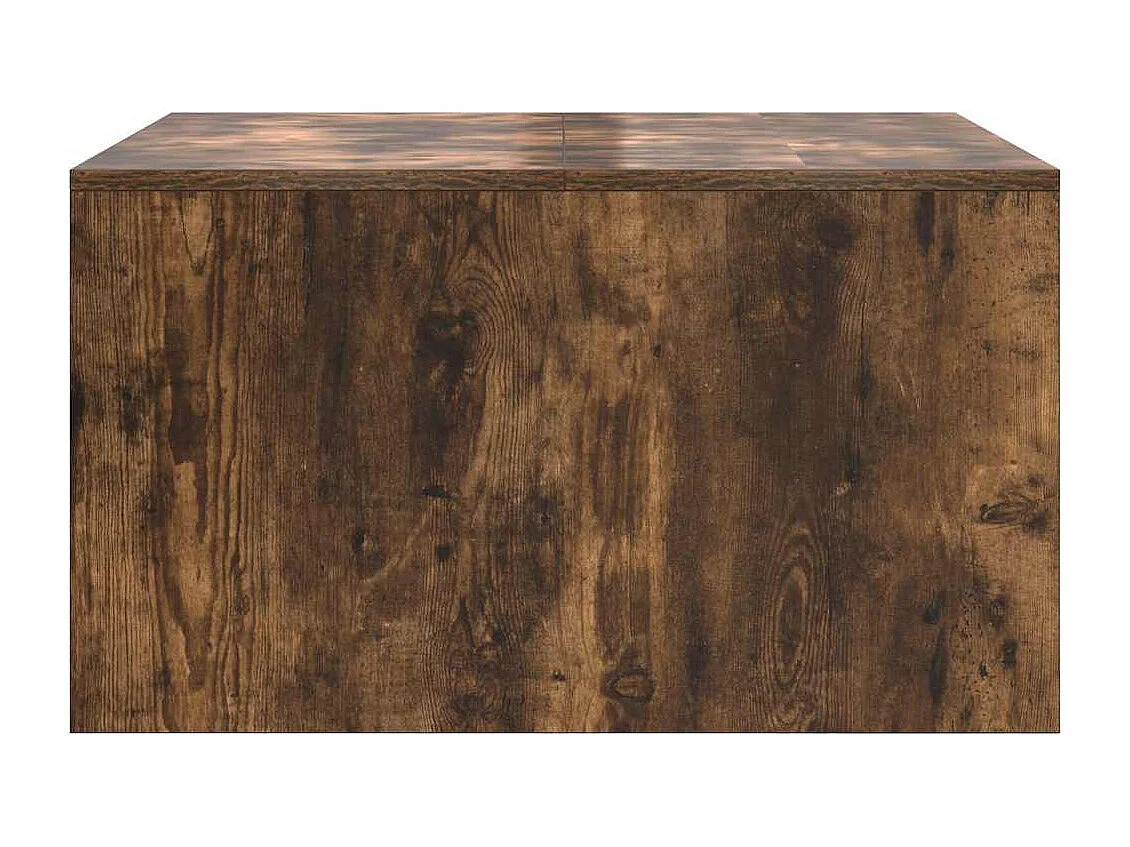 Tavolino da Salotto-Tavolino Basso con Cassetti Rovere Fumo 70.5x70x40 cm SHL24996