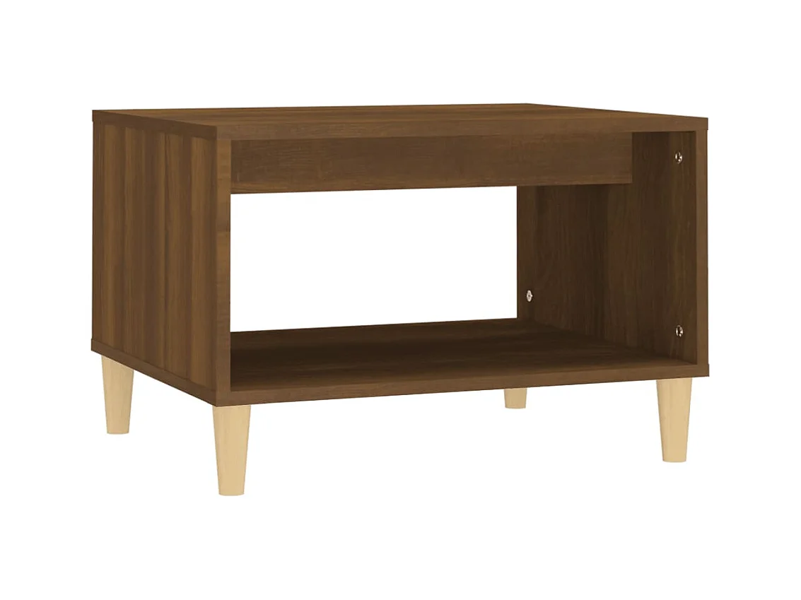Mesa de centro | Mesa auxiliar madera contrachapada negro 55x55x36,5 cm SHL2808