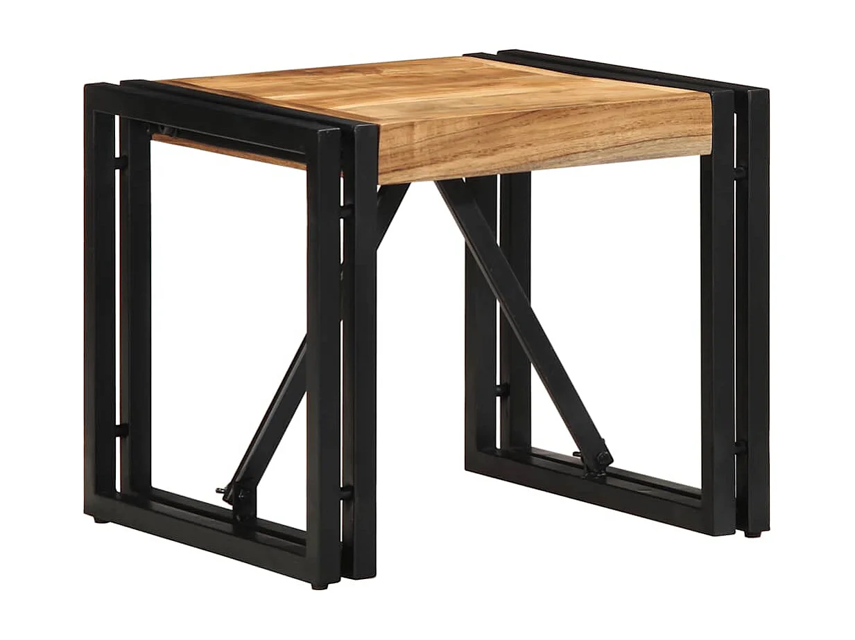 Couchtisch-Wohnzimmertisch-Beistelltische 40x40x35 cm Massivholz Akazie SHL34020