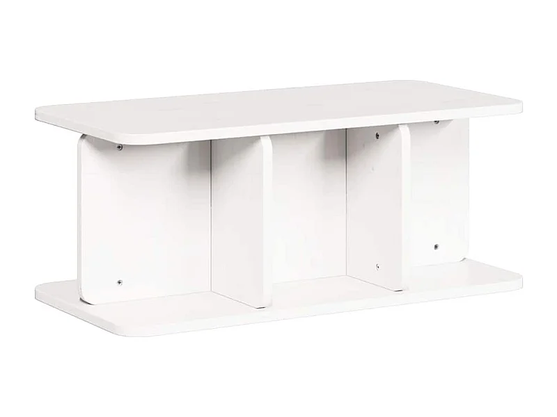 Table basse salon-Table d'appoint Blanc 80x39.5x33.5 cm Bois de pin massif SHL72732