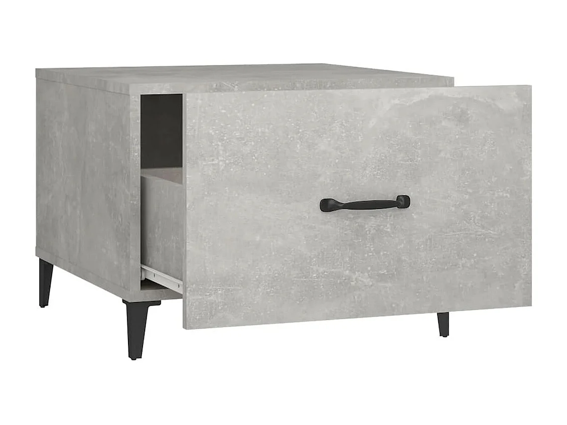 Couchtisch 2er Set-Sofatisch-Beistelltische mit MetallbeinenBetongrau 50x50x40 cm SHL34526