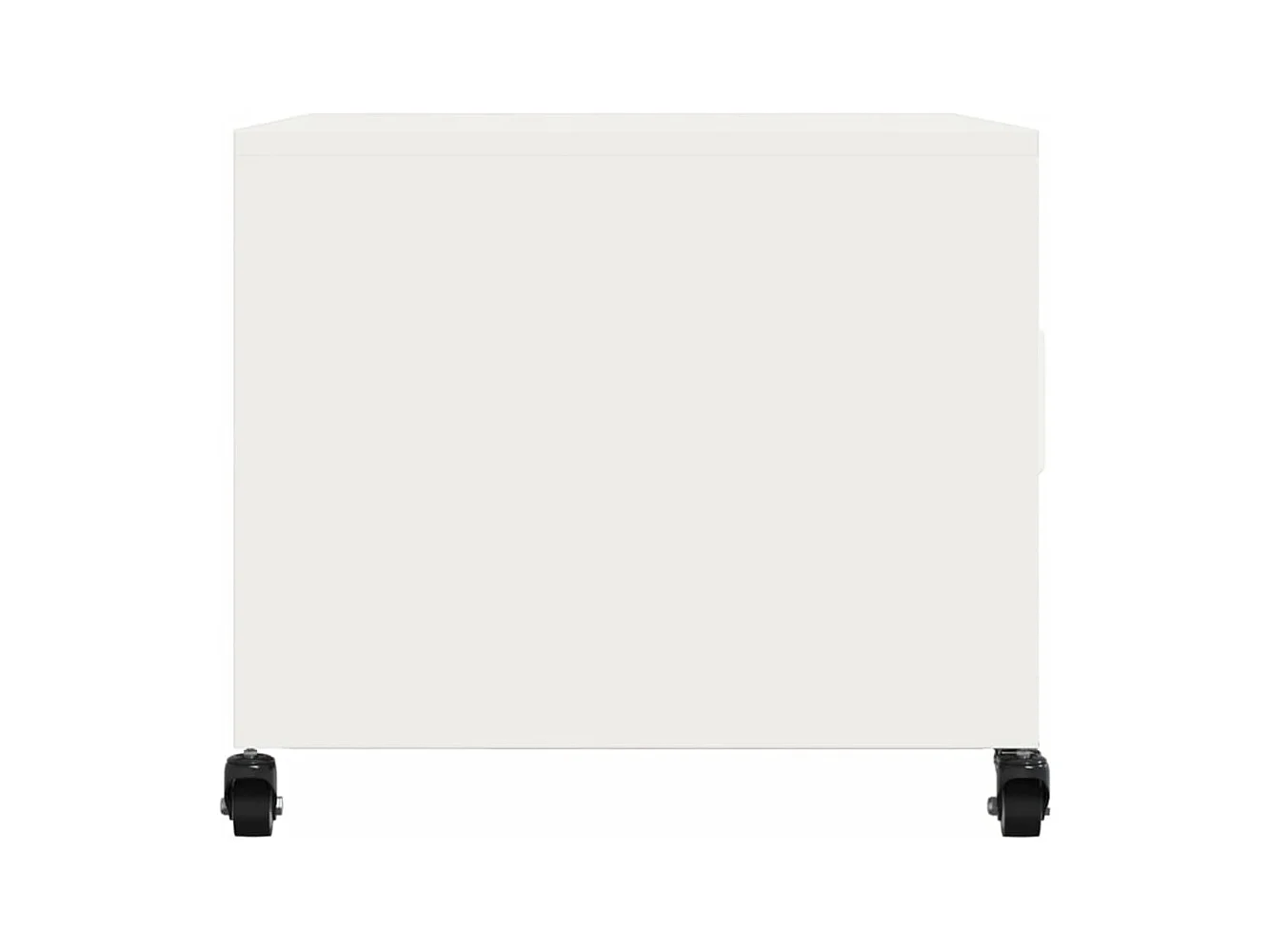 Mesa de centro | Mesa de apoio 68x50x43.5 cm aço branco
