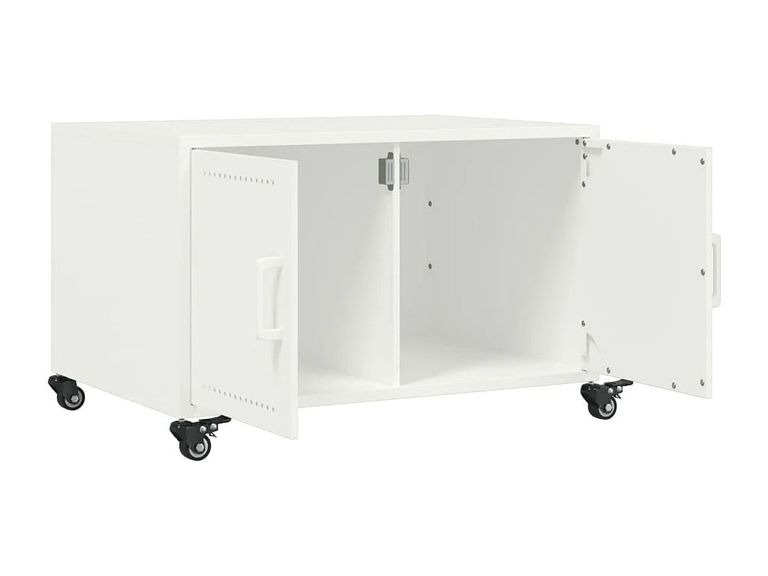 Couchtisch-Beistelltische-Sofatisch Weiß 68x50x43,5 cm Stahl SHL15009