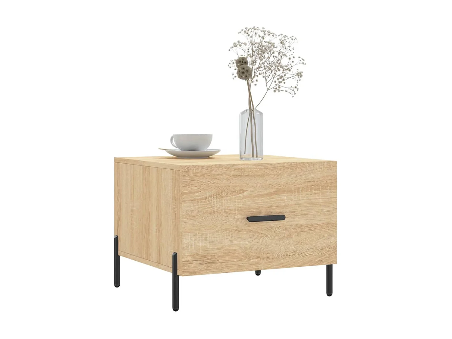 Conjunto de 2 Mesas de Centro | Mesa de apoio | Mesa de café 50x50x40cm deriv. madeira carvalho sonoma