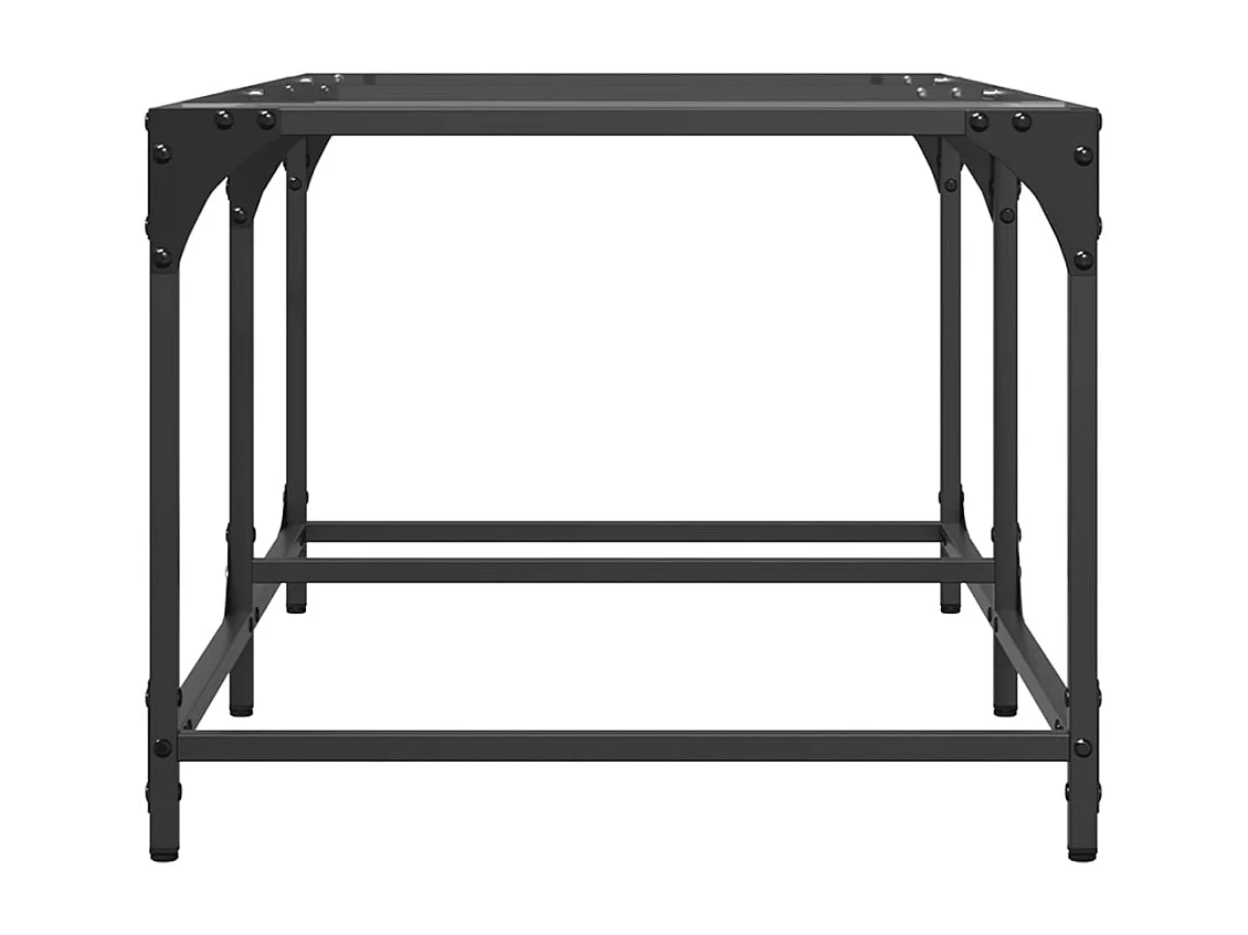 Table basse salon-Table d'appoint-dessus en verre transparent 98,5x50x40cm acier SHL6328