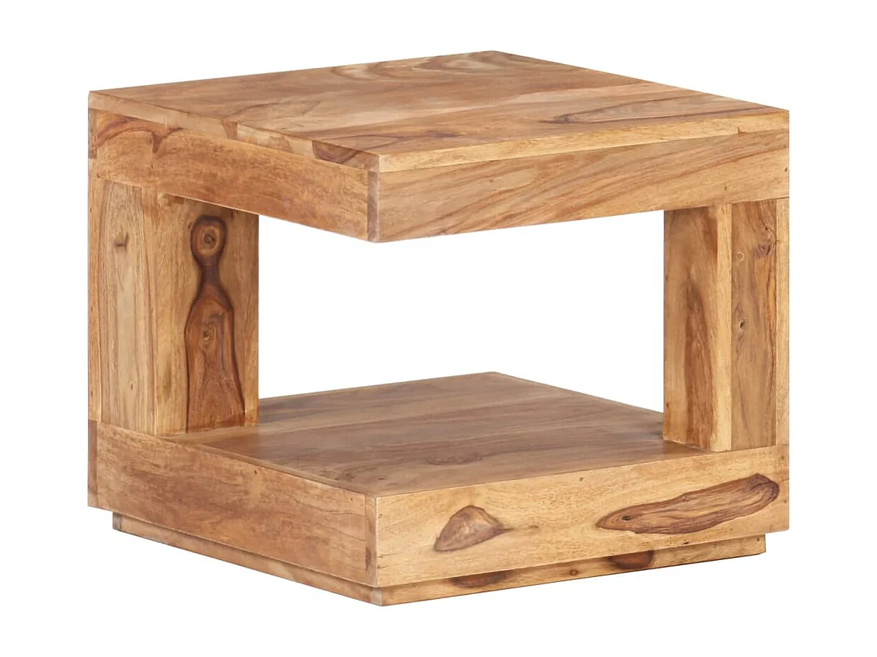 Couchtisch-Beistelltisch-Sofatisch 45x45x40 cm Massivholz Akazie SHL2179
