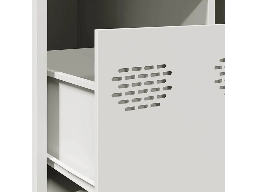 Table basse salon-Table d'appoint blanc 101,5x50x43,5 cm acier laminé à froid SHL71182