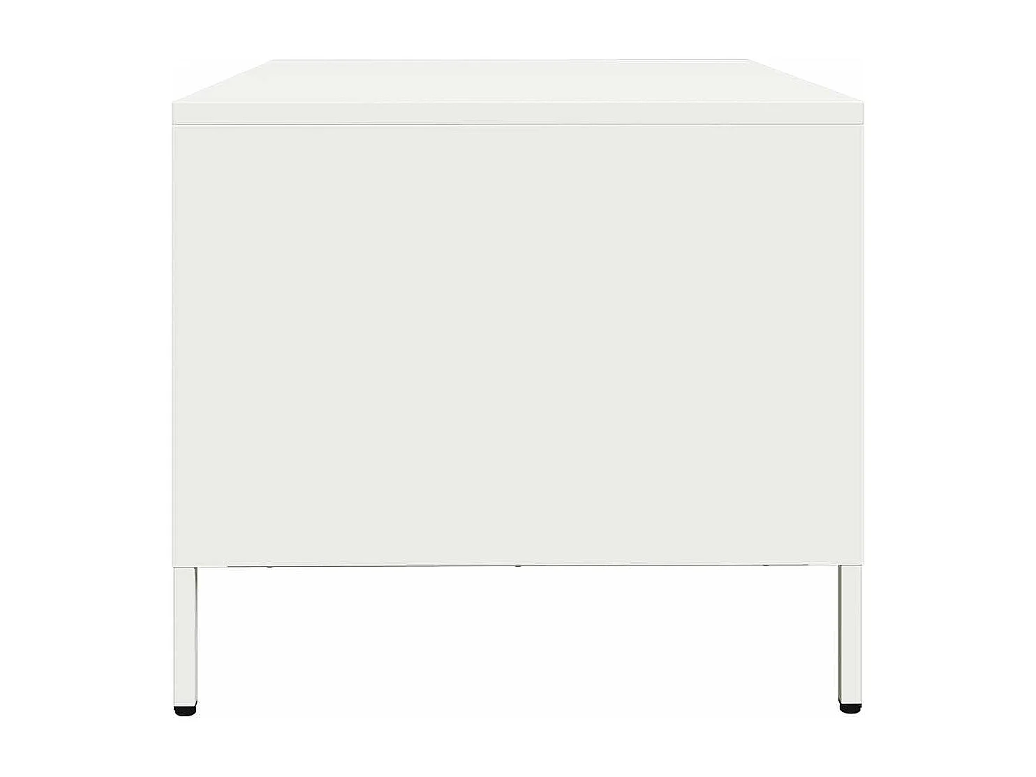 Couchtisch-Wohnzimmertisch-Beistelltische Weiß 101,5x50x43,5 cm Kaltgewalzter Stahl SHL7182