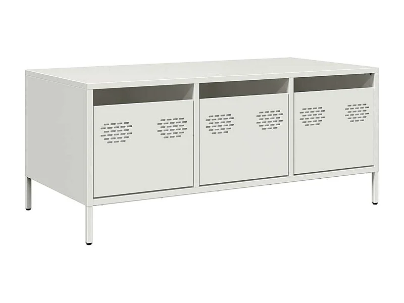 Salontafel | Woonkamertafel | Koffietafel 101,5x50x43,5 cm koudgewalst staal wit