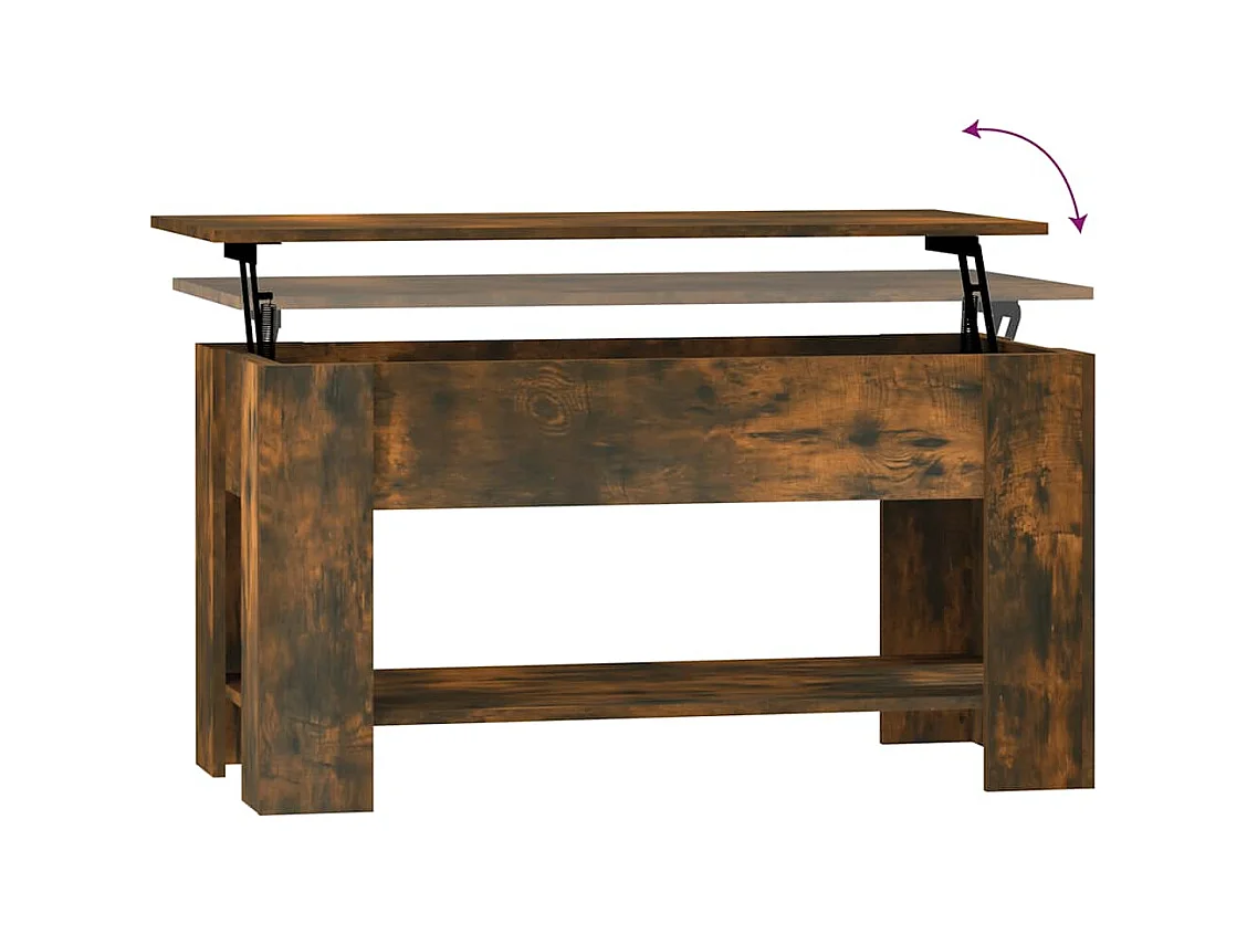 Table basse salon-Table d'appoint Chêne fumé 101x49x52 cm Bois d'ingénierie SHL39402