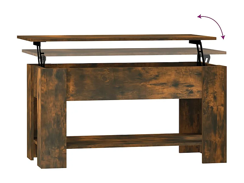 Couchtisch-Sofatisch-Beistelltische Räuchereiche 101x49x52 cm Holzwerkstoff SHL22387