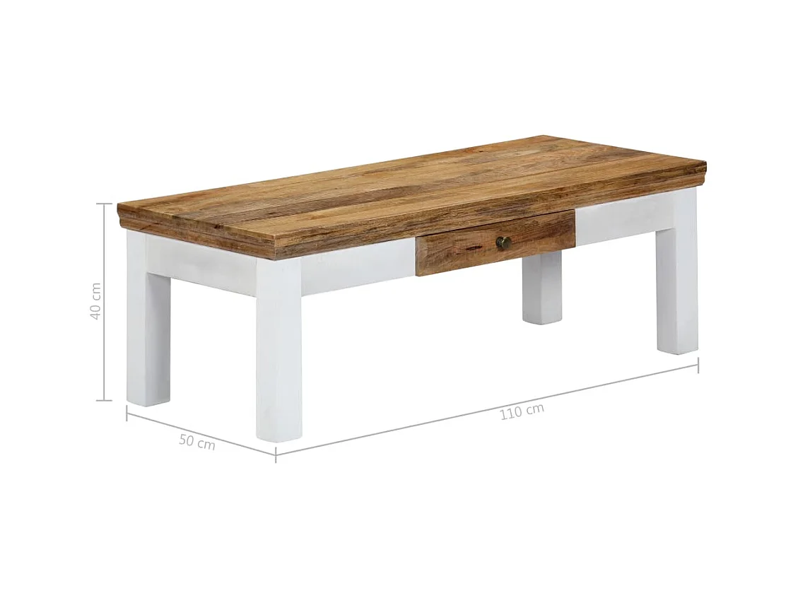 Mesa de centro | Mesa de café | Mesa auxiliar Marrón 100x54x40 cm madera maciza de acacia SHL4315