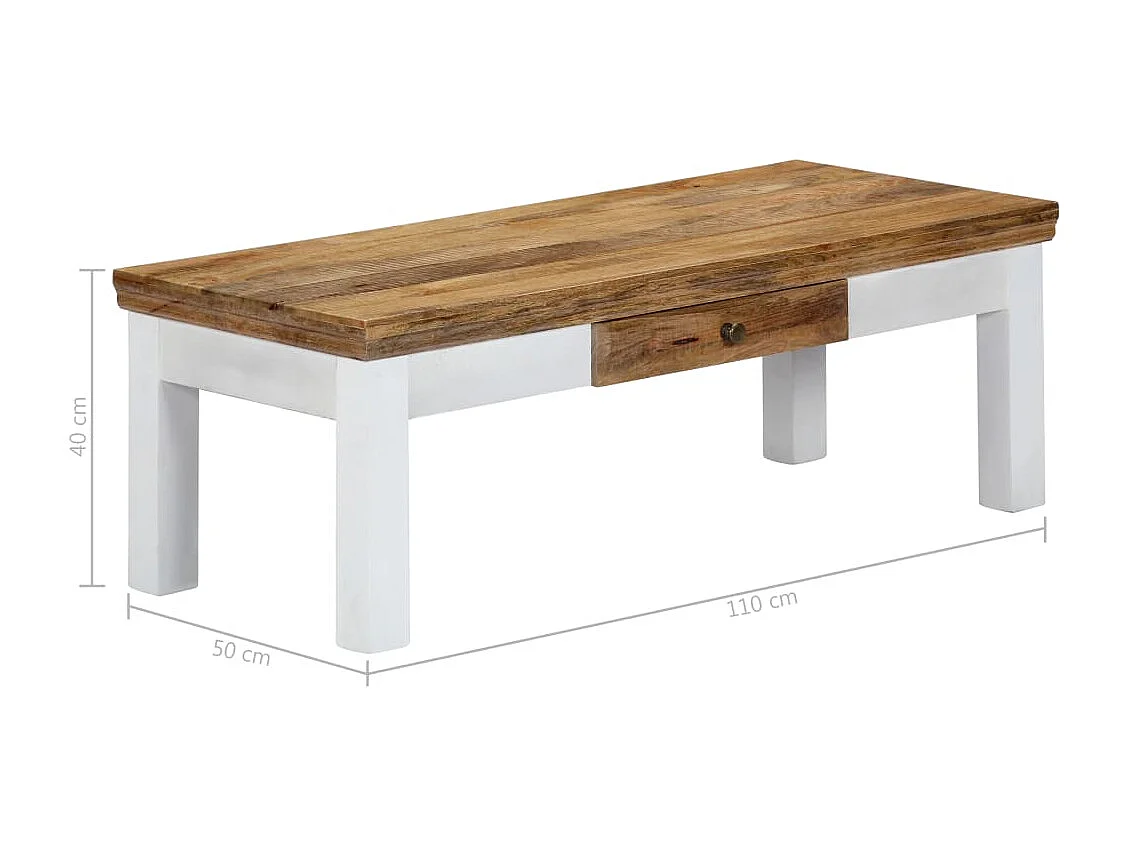 Couchtisch-Beistelltisch-Sofatisch 110x50x40 cm Massivholz Mango SHL68176