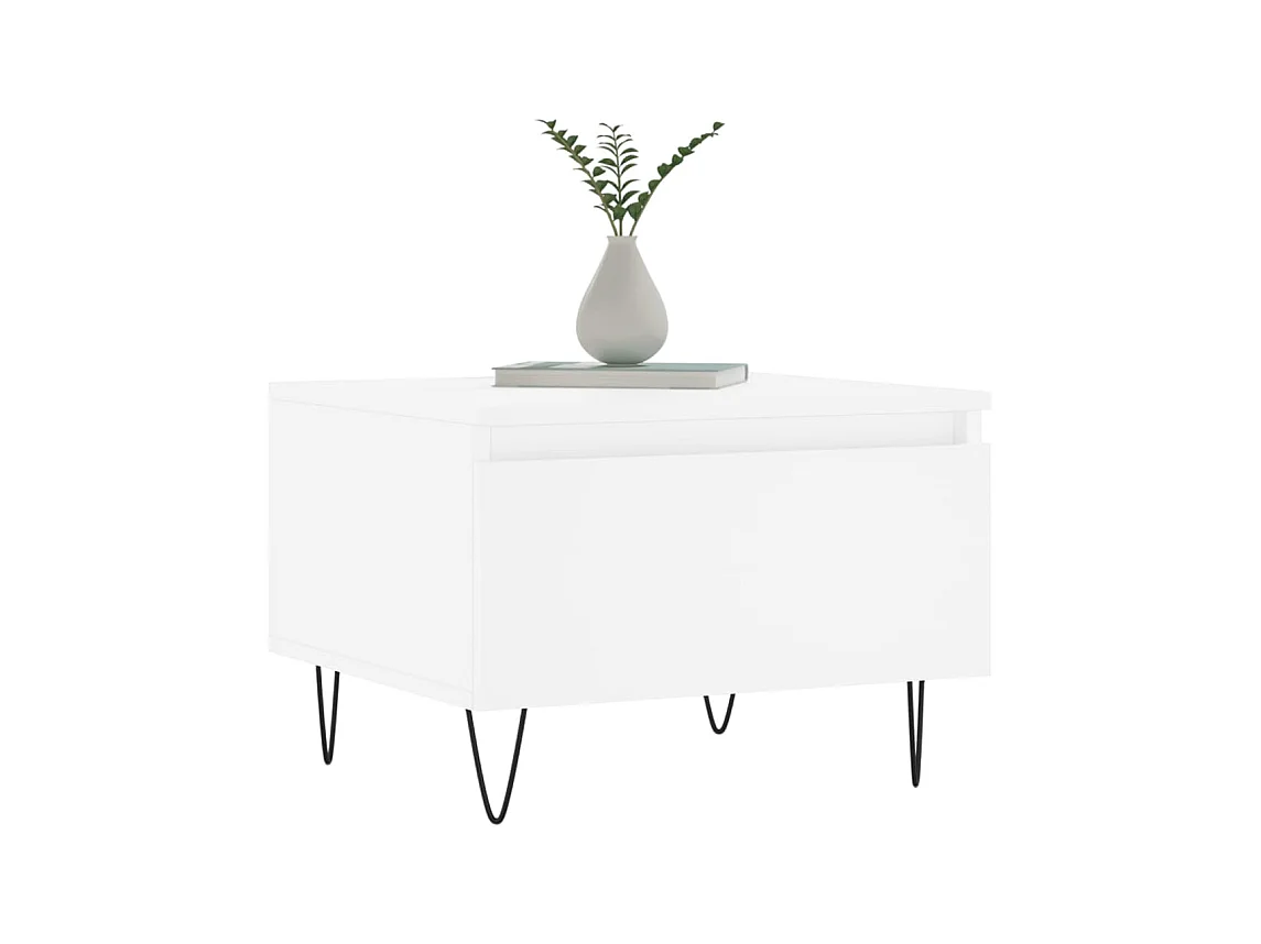 Mesa de centro | Mesa auxiliar madera maciza de mango negra 100x54x40 cm marrón SHL4658