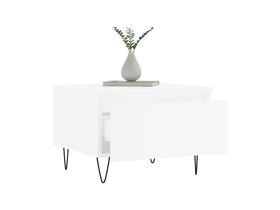 Mesa de centro | Mesa auxiliar madera maciza de mango negra 100x54x40 cm marrón SHL4658