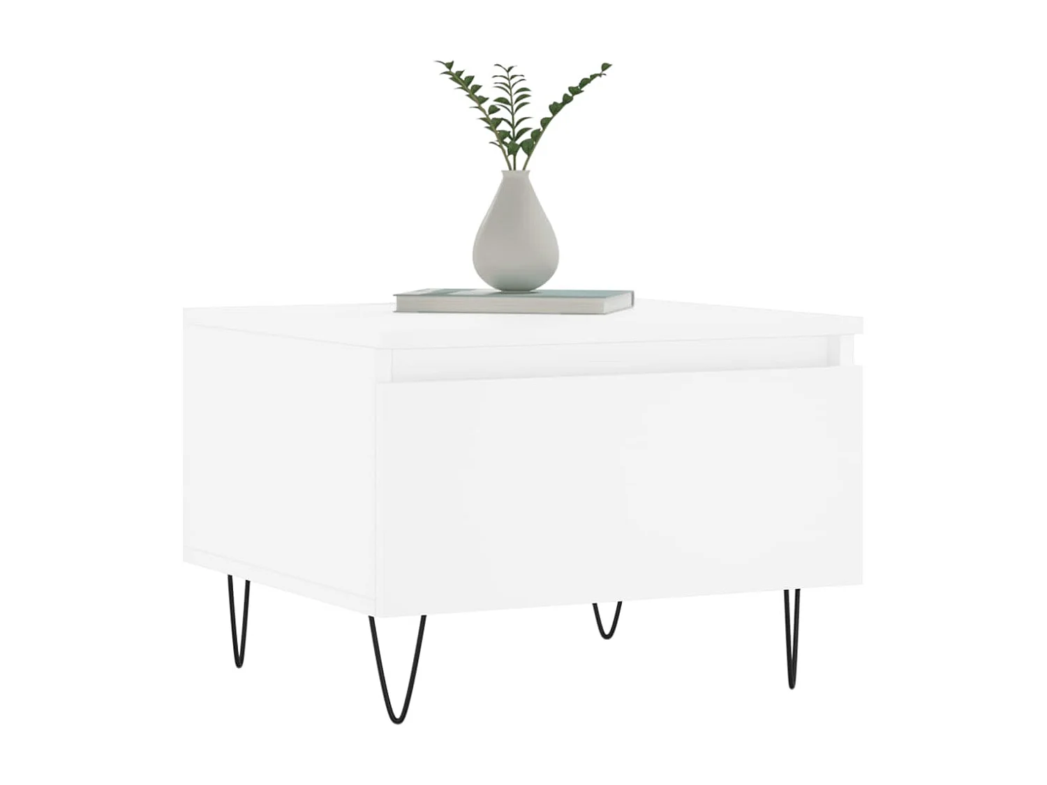 Couchtisch 2er Set-Sofatisch-Beistelltische Weiß 50x46x35 cm Holzwerkstoff SHL19985