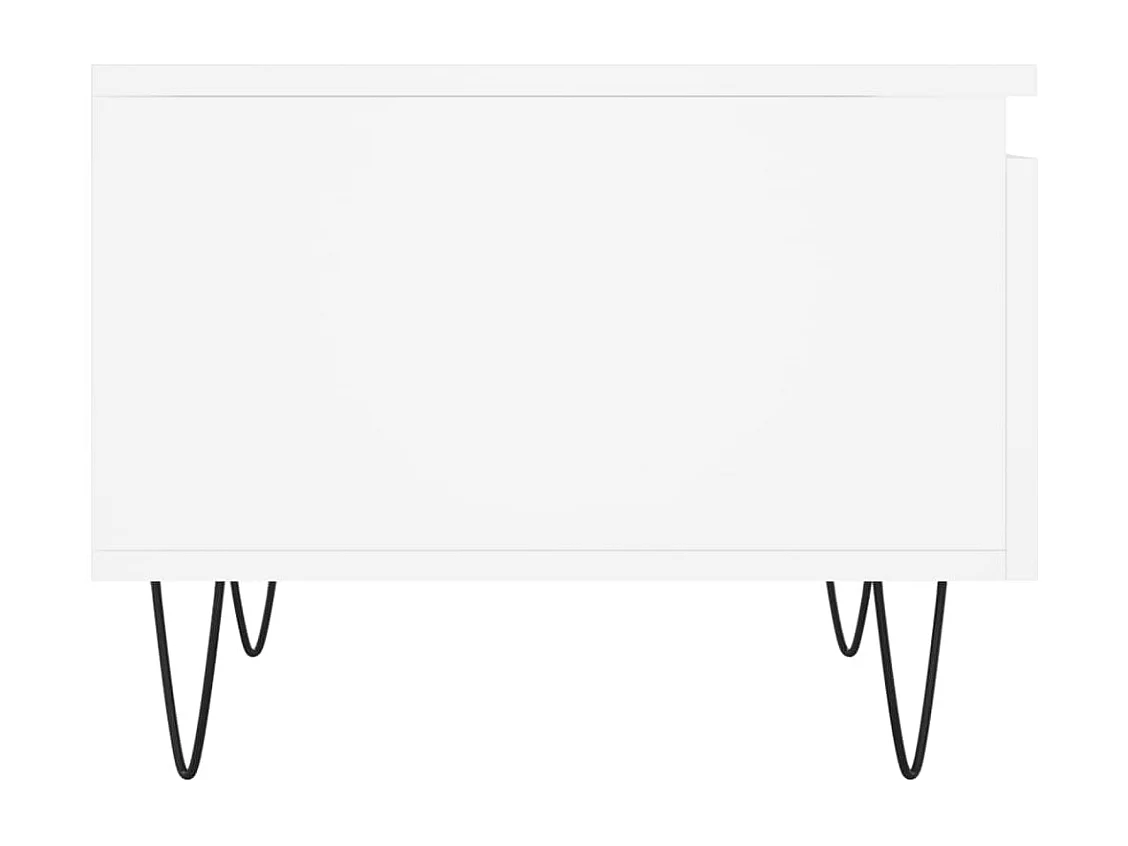 Couchtisch 2er Set-Sofatisch-Beistelltische Weiß 50x46x35 cm Holzwerkstoff SHL19985