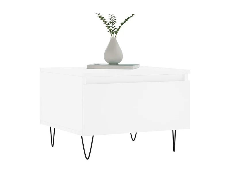 Mesa de centro | Mesa auxiliar madera maciza de mango negra 100x54x40 cm marrón SHL4658