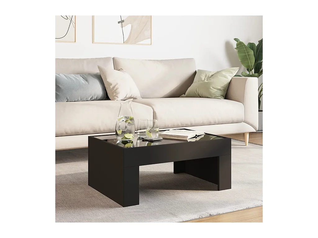 Mesa de centro-Mesa auxiliar madera de ingeniería blanco 102x50x36 cm SHL2554