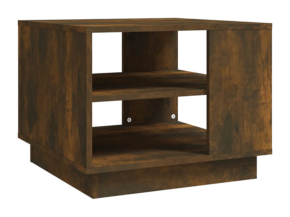 Couchtisch-Sofatisch-Beistelltische Räuchereiche 55x55x43 cm Holzwerkstoff SHL671