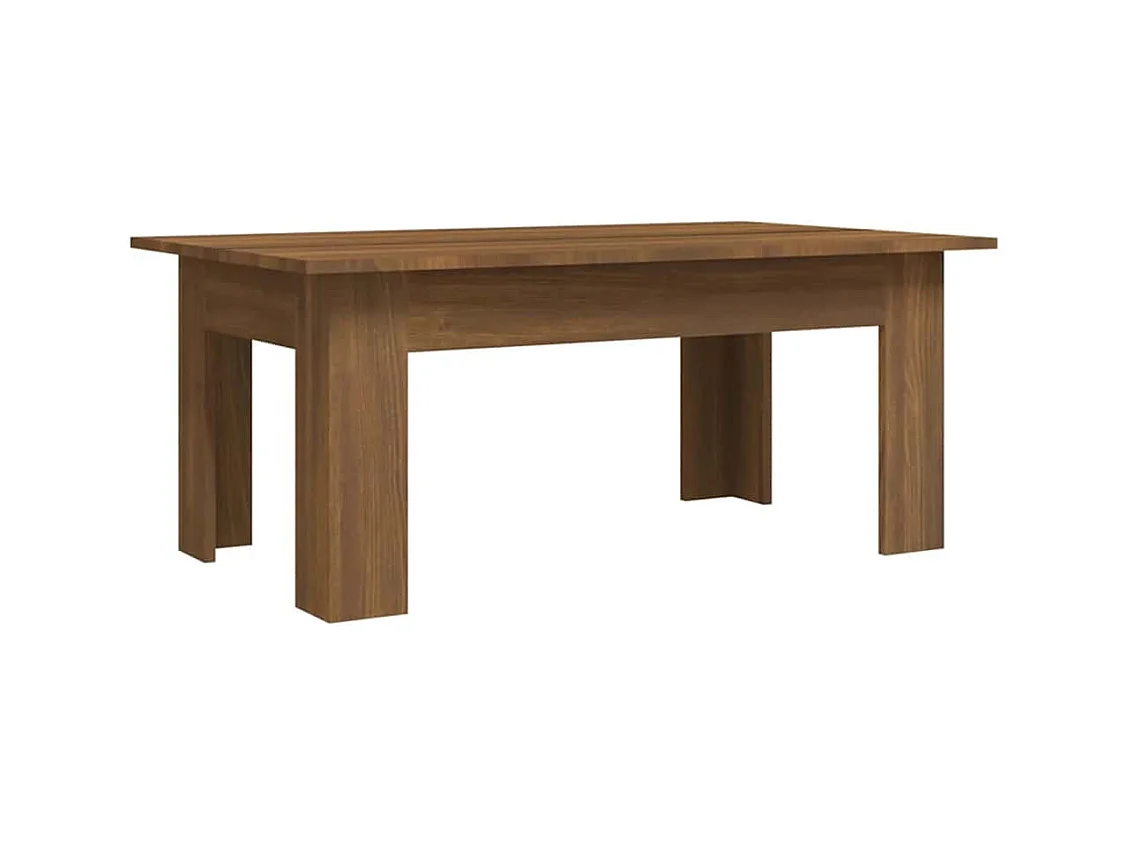 Table basse salon-Table d'appoint Chêne marron 100x60x42 cm Bois d'ingénierie SHL445