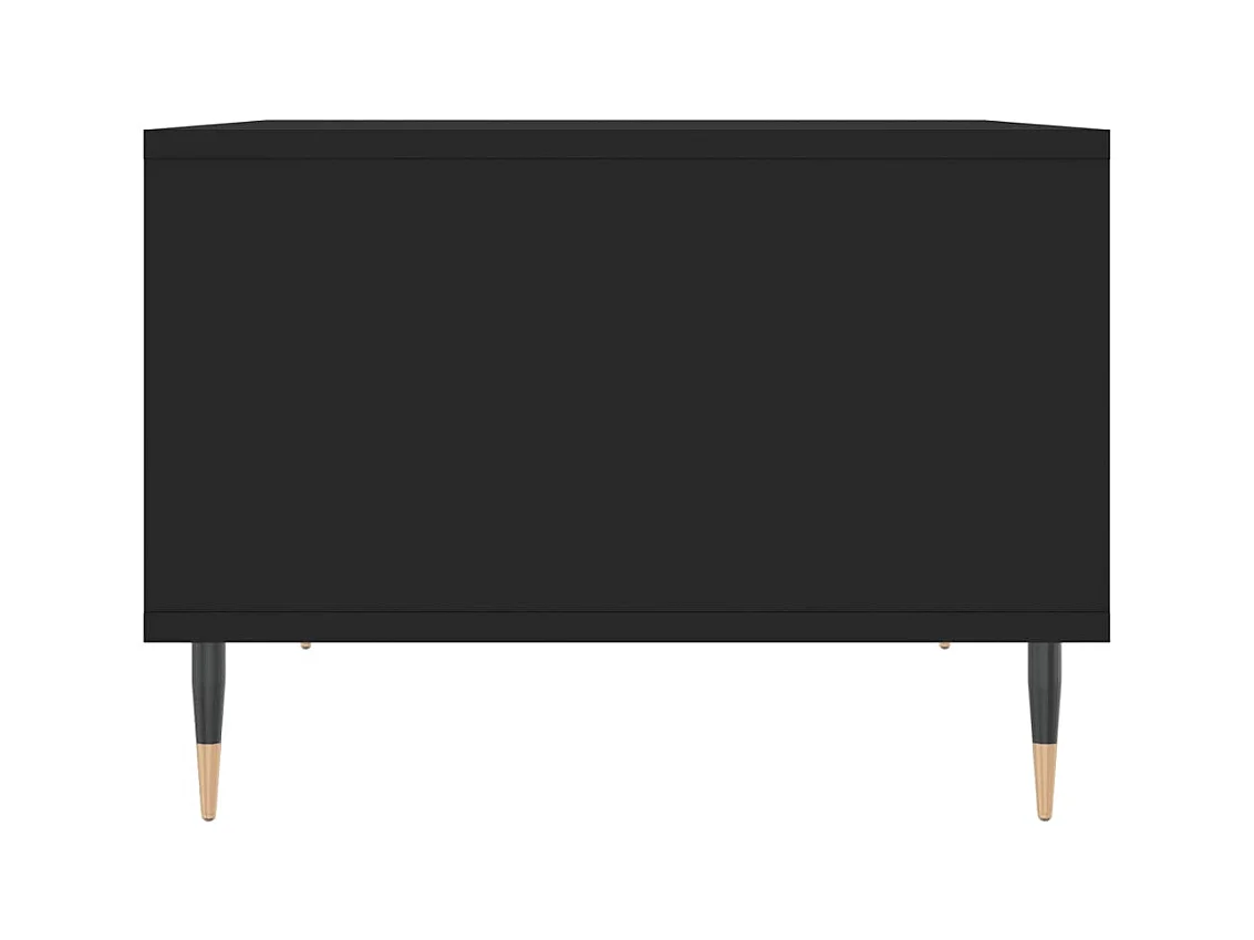 Mesa de centro | Mesa auxiliar madera de ingeniería y metal negro 80x80x30 cm SHL550