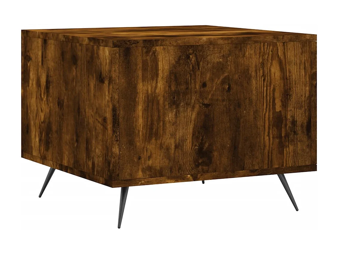 Tavolino da Salotto-Tavolino da Caffè Laterale Rovere Fumo 50x50x40 cm Legno Multistrato SHL8246