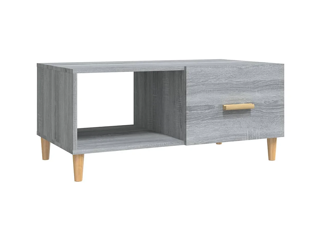 Mesa de centro | Mesa auxiliar madera contrachapada negro 55x55x36,5 cm SHL529627