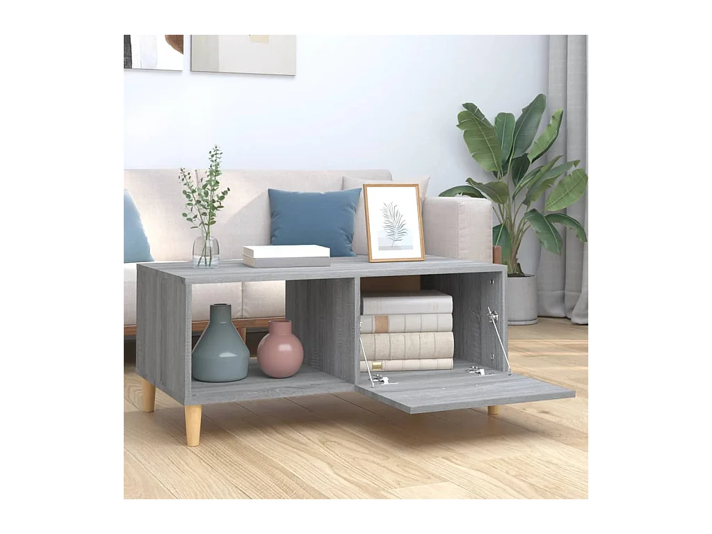 Mesa de centro | Mesa auxiliar madera contrachapada negro 55x55x36,5 cm SHL529627