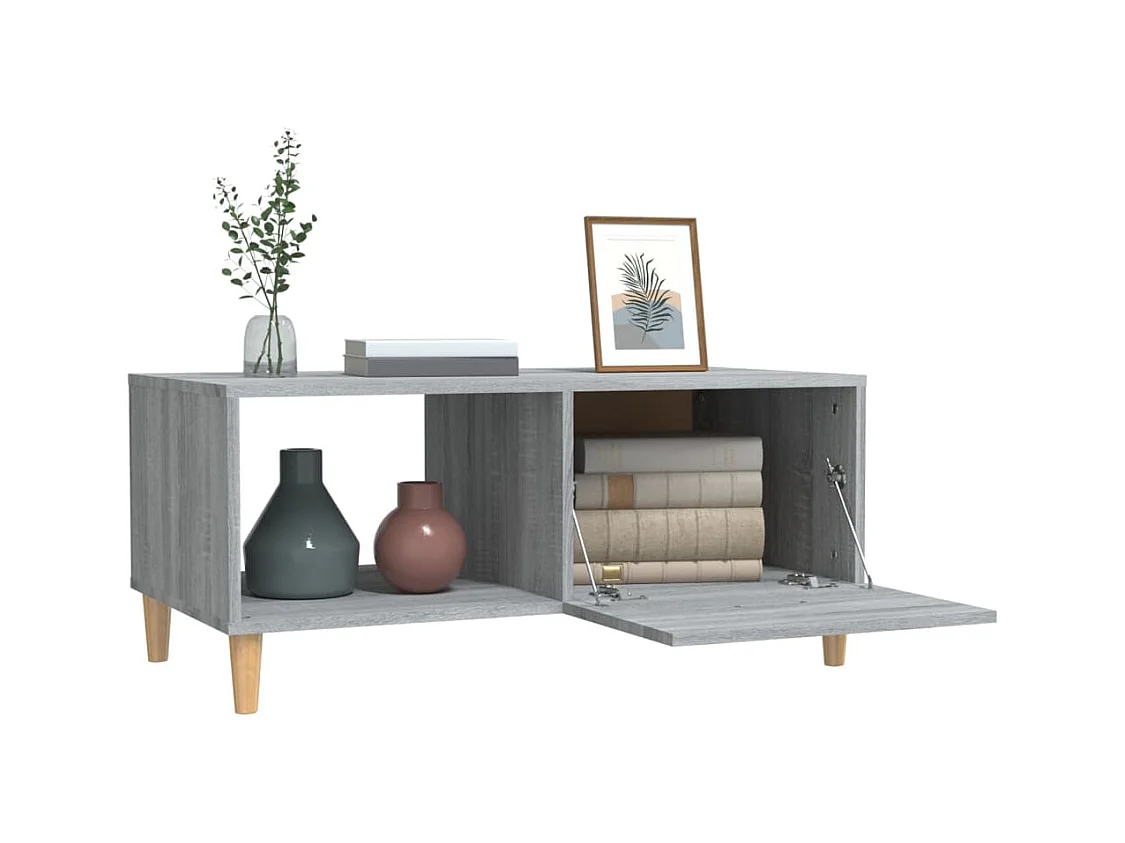 Mesa de centro | Mesa auxiliar madera contrachapada negro 55x55x36,5 cm SHL529627