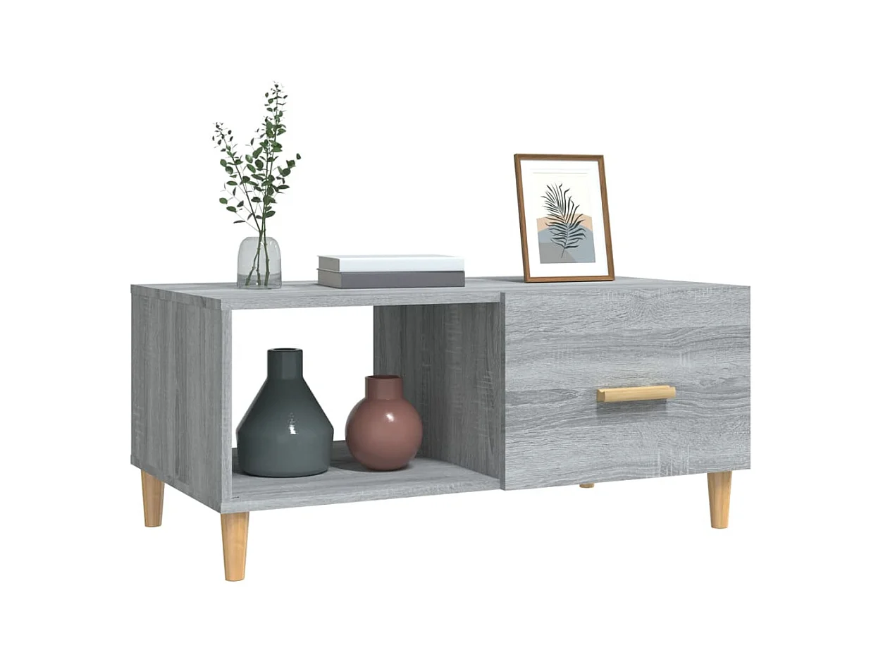 Mesa de centro | Mesa auxiliar madera contrachapada negro 55x55x36,5 cm SHL529627