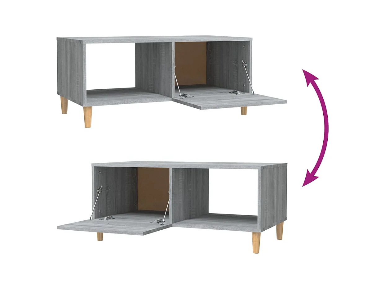 Mesa de centro | Mesa auxiliar madera contrachapada negro 55x55x36,5 cm SHL529627